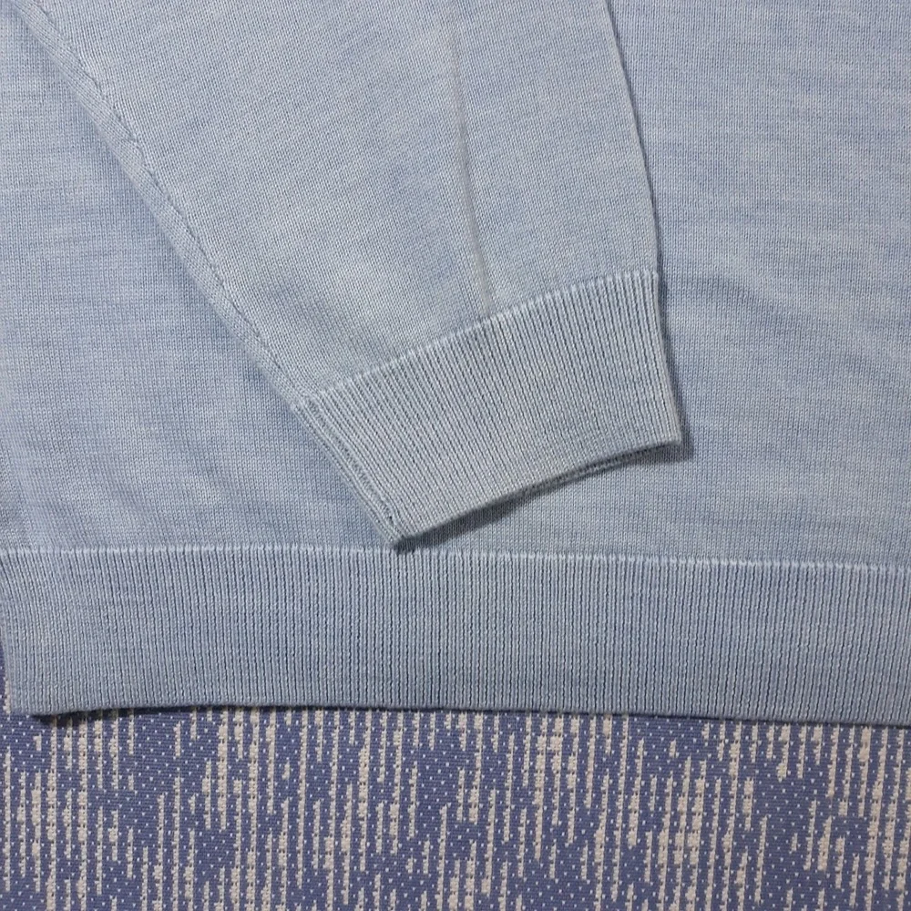 Hart Schaffner Marx Merino Wool Sweater Mens 2XL V-Neck Pullover Light Blue NEW
